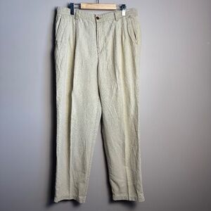 Of The Earth Hemp Men's 100% HEMP Casual Dress Pant Greenish-Beige 36 Pleated